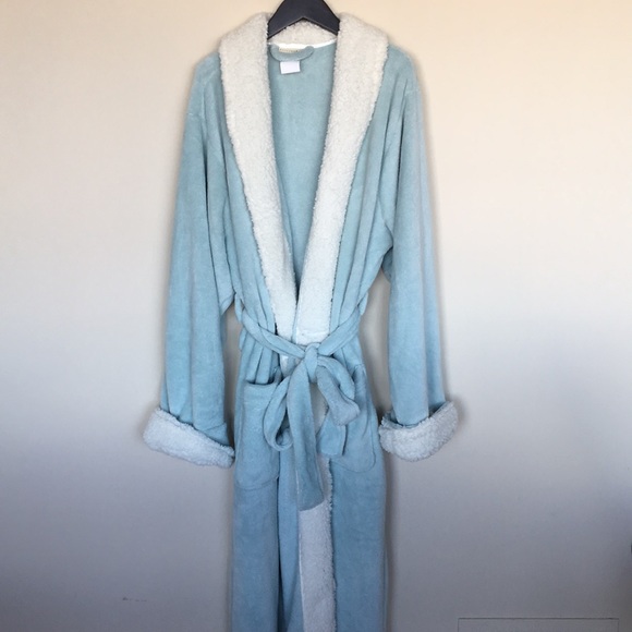 Pottery Barn Intimates Sleepwear Porcelain Blue Cozy Sherpa